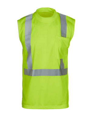 MAX403 Class 2 Moisture Wicking Sleeveless pocket shirt