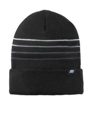 TM1MY393 TravisMathew Striped Cuffed Beanie